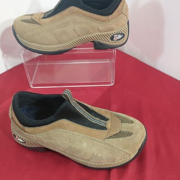 Justin L0162 Tan Women's SZ 5.5M Leather J-Flex Slip On Hiking Ankle Shoes . Con - Picture 2 of 8